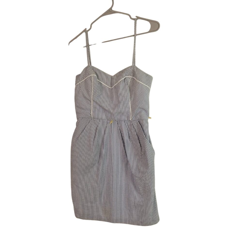 BCX women's Blue and white Poplin mini dress size 7